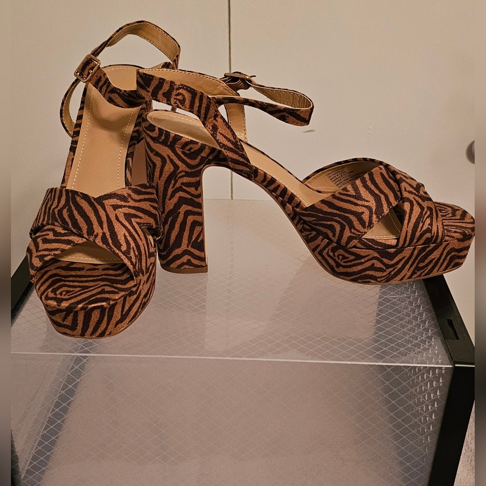 Animal Print Platform Shoes 11 Women's